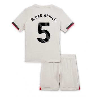 Billige Fotballdrakt Chelsea Benoit Badiashile #5 Replika Bortedraktsett Barn 2025-26 Kortermet (med bukser)
